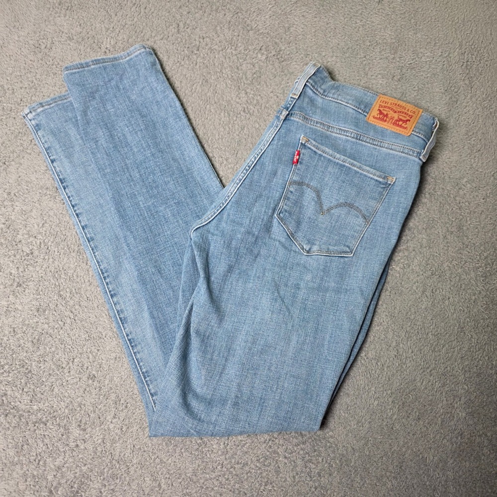 Levi's Womens 30 311 Shaping Skinny Jeans Light Wash Blue Stretch Denim 32L